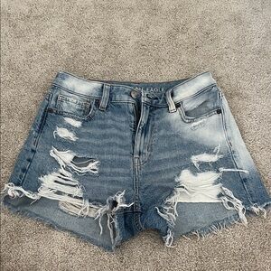 American Eagle Outfitters Ripped Blue Jean Shorts